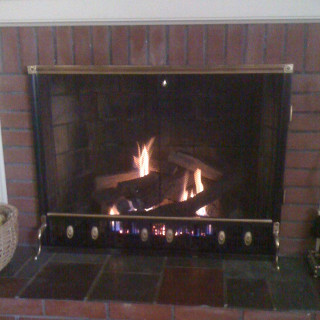 Gas Fireplace log.