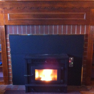 Pellet Stove Fireplace.